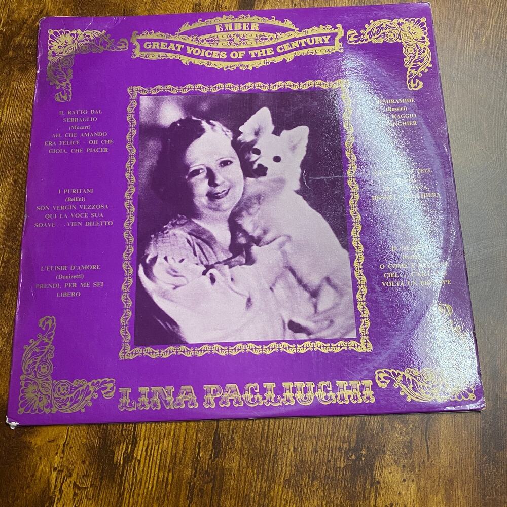Lina Pagliughi - Lina Pagliuchi 1972 LP, Comp Ember Records